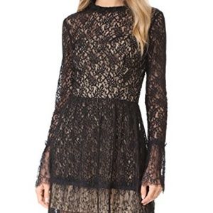 Saylor - Amity Pleated Lace Dress NWT